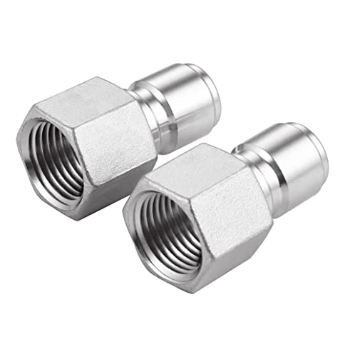 Stainless Steel Male Quick Disconnect,Female NPT 1/2" Homebrewing Quick Connector 2 Pack 2 Stainless Steel Male Quick Disconnect,Female NPT 1/2" Homebrewing Quick Connector 2 Pack - Image 2
