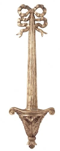 Bow Top Plate Holder With Gold Leaf