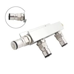 TSTabc 2 Way Gas Distribution Co2 Distributor Manifold With Ball Lock Disconnect Post,co2 Splitter For Homebrew Beer Making Brewing Tool(2 Way), Sliver -Peugeot Shop 310mLzuDBHS