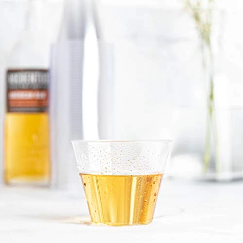 9 Oz Disposable Plastic Party Cups,Old Fashioned Designed Tumblers, 100 Count, Crystal Clear 4 9 Oz Disposable Plastic Party Cups,Old Fashioned Designed Tumblers, 100 Count, Crystal Clear - Image 4