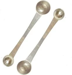 Coffee Scoop 5ml & 15ml Long Handle Stainless Steel Teaspoon & Tablespoon 1pc (1Tsp & 1Tbsp) With Tick Mark For Coffee Or Baking -Peugeot Shop 310r11pWwvL. AC