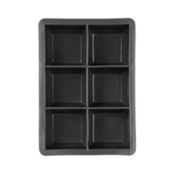 King Cube Ice Tray (Charcoal) - Reusable & Large Silicone Molds For Whiskey, Cocktails, Coffee, Bartender Accessories, & Smoothies / BPA-Free & Dishwasher-Safe -Peugeot Shop 311Gtt4OU2L
