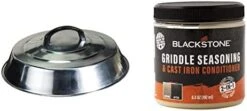 Blackstone Griddle Accessories - 12 Inch Round Basting Cover - Stainless Steel - Cheese Melting Dome And Steaming Cover - Best For Use In Flat Top Grill Cooking Indoor Or Outdoor -Peugeot Shop 311JNcvFF5L. AC