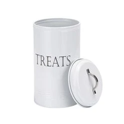 Treat Jar With Lid, Counter Top Canister Decorative Storage Container For Farmhouse Kitchen