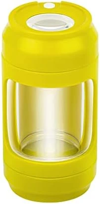 Stash Jar With Hand Spice Herb Grinder Magnifying Airtight Jar LED Light Grinder For Portable Lightweight For Easy Storage (Yellow) 9 Stash Jar With Hand Spice Herb Grinder Magnifying Airtight Jar LED Light Grinder For Portable Lightweight For Easy Storage (Yellow) - Image 9