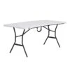 6-Foot Fold-in-Half Table, Light Commercial, White