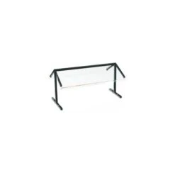 971003 Acrylic Standard Double-Sided Sneeze Guard With Aluminum Frame, 48" Length X 29.12" Depth, Black