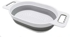 5L (1.3 Gallon) Over The Sink Oval Colander (1, White/Grey) -Peugeot Shop 312aIgkyptS. AC