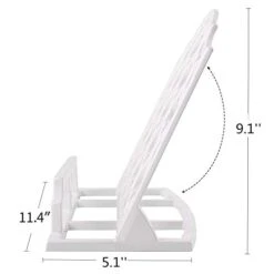 Vintage Cast Iron Cookbook Stand Holder Large Cookbook Holder White Metal Cookbook Stand For Kitchen IPad Recipe Book Stand -Peugeot Shop 312nRQriQML