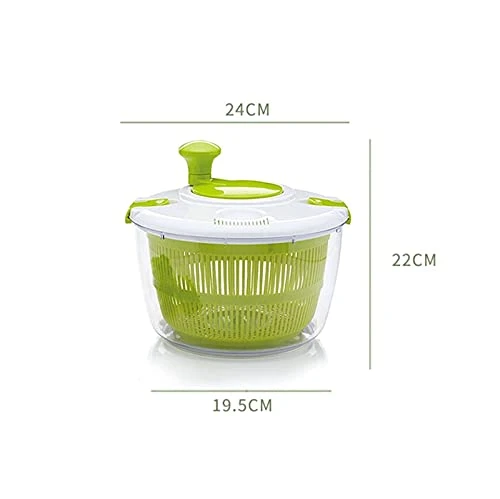 KNOKR Salad Spinners, Large Capacity Salad Spinner,Vegetable Dryer/Drainer, Easy Spin Fruit Washing Drying Machine And Tools,Kitchen Drain Basket 4 KNOKR Salad Spinners, Large Capacity Salad Spinner,Vegetable Dryer/Drainer, Easy Spin Fruit Washing Drying Machine And Tools,Kitchen Drain Basket - Image 4