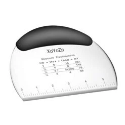 1 Pcs Dough Pastry Scraper Chopper/Stainless Steel Dough Scraper Cutter With Ergonomic Rubber Non-Slip Grip/Dough Scraper Cutter/Pro Pastry Pizza Cutter Chopper (Black)