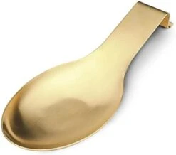 Stainless Steel Spoon Rest, Spatula Ladle Holder, Stainless Steel Utensil Spoon Rest Holder, Brushed Finish, Dishwasher Safe 9.8 X 3.7 Inch (Gold 1PC) -Peugeot Shop 31383HCZG5L. AC
