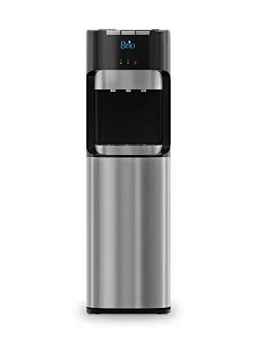 Brio CLBL420V2 Bottom Loading Water Cooler Dispenser For 3 & 5 Gallon Bottles - 3 Temperatures With Hot, Room & Cold Spouts, Child Safety Lock, LED Display With Empty Bottle Alert, Stainless Steel 1 Brio CLBL420V2 Bottom Loading Water Cooler Dispenser For 3 & 5 Gallon Bottles - 3 Temperatures With Hot, Room & Cold Spouts, Child Safety Lock, LED Display With Empty Bottle Alert, Stainless Steel