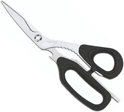 Rcos Series Prochef - Kitchen Scissors - Blade Stainless Steel 8" - Handle Polypropylene Black And Red Color -Peugeot Shop 313epDF53mL. AC