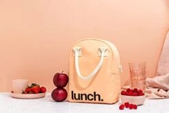 Zipper Lunch Bag | Organic Cotton Lunch Bag For Men, Women & Kids (Peach) -Peugeot Shop 314QeMGC65L