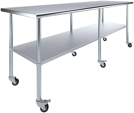 24" X 15" Stainless Steel Work Table With Casters | Heavy Duty Metal Utility Table On Wheels | Kitchen Island Cart 14 24" X 15" Stainless Steel Work Table With Casters | Heavy Duty Metal Utility Table On Wheels | Kitchen Island Cart - Image 14