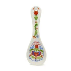 Decorative Ceramic Kitchen 10" Spoon Rest Birds Artwork Oma Gift Idea "Oma Is The Greatest" Kitchen Utensil Holder | GermanGiftOutlet