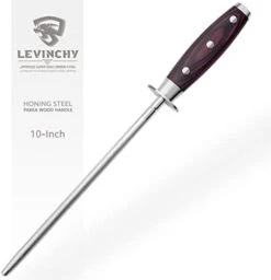 10 Inch Honing Steel With Pakkawood Handle, Knife Sharpener Rod, Professional Knife Sharpening Steel -Peugeot Shop 3152IjdrUL. AC