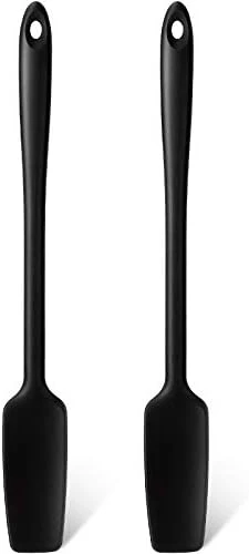 Long Handle Silicone Jar Spatula Kitchen Scraper Spatula Non-Stick Rubber Scraper Silicone Scraper For Jars, Smoothies, Blenders Cooking Baking Stirring Mixing (Black,2 Pieces) 10 Long Handle Silicone Jar Spatula Kitchen Scraper Spatula Non-Stick Rubber Scraper Silicone Scraper For Jars, Smoothies, Blenders Cooking Baking Stirring Mixing (Black,2 Pieces) - Image 10
