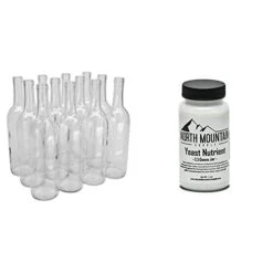 - NMS W5 Flint 750ml Glass Bordeaux Wine Bottle Flat-Bottomed Cork Finish - Case Of 12 - Clear/Flint -Peugeot Shop 315FzOhhSfL