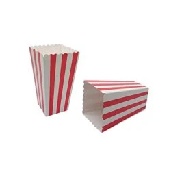 24 Pcs Popcorn Boxes Mini Paper Popcorn Box Cardboard Popcorn Container For Party, White/Red Stripes -Peugeot Shop 315LFqUdJWL