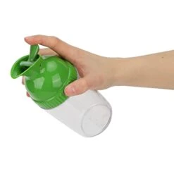HEIMP Salad Dressing Mixer Bottle, 200ML Salad Dressing Shaker Bottle Leak Proof Mixer Cup With Measurement Marks For Kitchen Scales (Color : Green) -Peugeot Shop 315cpniq2dL 1