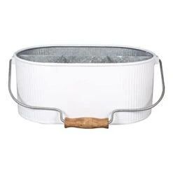 Utensil Caddy,Galvanized Bucket,Galvanized Utensil Holder,Silverware Caddy,Metal Caddy,Outdoor Utensil Caddy,Tin Utensil Holder,Utensil Caddy For Parties,Picnic Caddy,Farmhouse Utensil -White Natural -Peugeot Shop 316H4gqHfnL