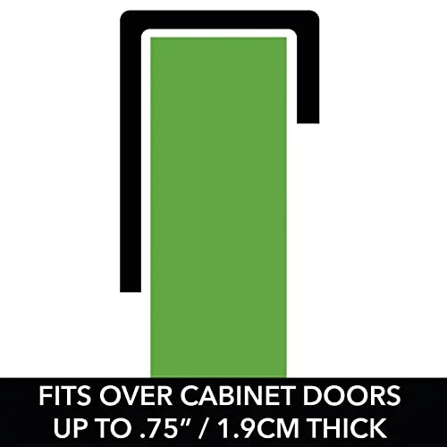 Steel Metal Wire Over Cabinet Towel Rack Storage Organizer - Hang On Cabinet Or Door - Towel Bar Holder For Kitchen - Holds Hand Towels, Washcloths - Spira Collection - Matte Black 4 Steel Metal Wire Over Cabinet Towel Rack Storage Organizer - Hang On Cabinet Or Door - Towel Bar Holder For Kitchen - Holds Hand Towels, Washcloths - Spira Collection - Matte Black - Image 4