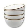 Ora Ceramic Bowls For Kitchen, 28oz - Bowl Set Of 4 - For Cereal, Salad, Pasta, Soup, Dessert, Serving Etc - Dishwasher, Microwave, And Oven Safe - For Breakfast, Lunch And Dinner - Vanilla White