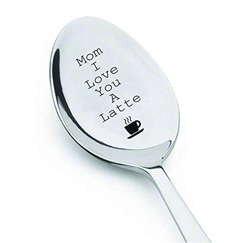 Boston Creative Company LLC Mom I Love You A Latte With Cup Sign Engraved On Spoon - Gifts For Mom - Mom Gifts - Birthday Gifts - Gifts For Women Gifts For Her Spoon Gift#SP_036 1 Boston Creative Company LLC Mom I Love You A Latte With Cup Sign Engraved On Spoon - Gifts For Mom - Mom Gifts - Birthday Gifts - Gifts For Women Gifts For Her Spoon Gift#SP_036