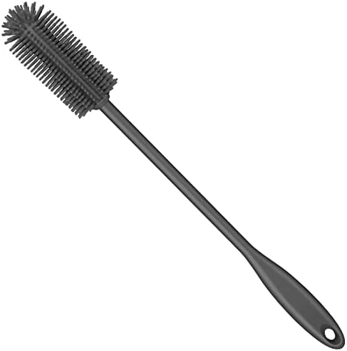 Silicone Bottle Brush, Water Bottle Cleaner Brush With Long Handle, Perfect For Cleaning Narrow Neck Containers, Vacuum Sports Bottle, Tumblers, Flask, Glassware (1 Pack, Orange) 4 Silicone Bottle Brush, Water Bottle Cleaner Brush With Long Handle, Perfect For Cleaning Narrow Neck Containers, Vacuum Sports Bottle, Tumblers, Flask, Glassware (1 Pack, Orange) - Image 4