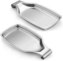 Spoon Rest For Stove Top, E-far 2-Piece Stainless Steel Spoon Holder For Kitchen Counter, Spatula Ladle Utensils Rest, Heavy Duty & Large Size, Dishwasher Safe(8.5 X 4.3 Inch) -Peugeot Shop 317Es0Ri0EL. AC