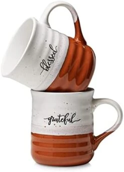 Coffee Mugs Mother Day Gifts For Mom, 20 Oz Mugs Set Of 2 With Word Blessed Grateful, Large Porcelain Christian Coffee Cup, Thank You Gifts For Men Women All, Blue White 8 Coffee Mugs Mother Day Gifts For Mom, 20 Oz Mugs Set Of 2 With Word Blessed Grateful, Large Porcelain Christian Coffee Cup, Thank You Gifts For Men Women All, Blue White -Peugeot Shop 317IR lcdqL. AC