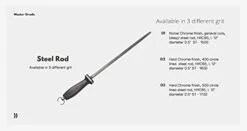 ST-1700 Premium 12-inch Chef Knife Sharpener Sharpening Honing Steel With HRC 65 Steel Chrome -Peugeot Shop 317fW12zTGS