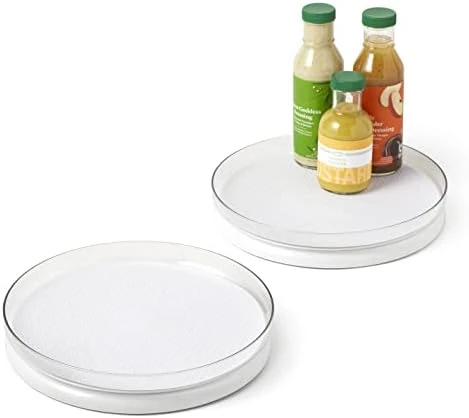 FridgeView Fridge Turntable, Lazy Susan Organizer For Refrigerator Storage, 11” , White 6 FridgeView Fridge Turntable, Lazy Susan Organizer For Refrigerator Storage, 11” , White - Image 6