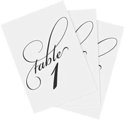 Table Numbers, Geometric Floral, Double-Sided Cards Plus Head Table Card For Your Wedding, Reception, Anniversary, Birthday Party Or Celebration, 4"x6" (1-25 Plus Head Table Card) -Peugeot Shop 318JJDgXx2L. AC