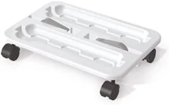 Stack 'N Go Caddy Wheel Base, Craft Organizer, Compatible With Deflecto Desk Supplies Organizer Caddy, White, 16"W X 3 1/4"H X 11"D (29443CR) -Peugeot Shop 318Q8RG45KL. AC