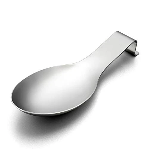 Stainless Steel Spoon Rest, Spatula Ladle Holder, Heavy Duty, Dishwasher Safe 1 Stainless Steel Spoon Rest, Spatula Ladle Holder, Heavy Duty, Dishwasher Safe