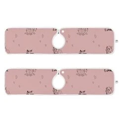 2 Pack Faucet Absorbent Mat Washable Sink Splash Guard Bathroom Faucet Drip Drying Mat Kitchen Accessories Medium 23x5 Inch Stock Pattern Best Mom