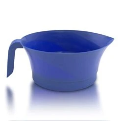 Colander Grease Strainer With Handle And Container, Catch Bowl With Lid 3 Piece Strain Set | Strains Ground Beef, Bacon & Pasta | Safe Kitchen Gadget BPA Free | Made In The USA (Blue) -Peugeot Shop 318v2fxt5SL