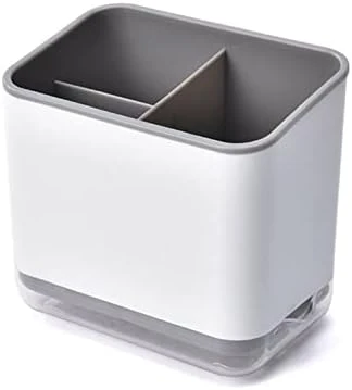 Utensil Holder Cutlery Drainer Sink Caddy, Chopsticks Holder Spoon Chopsticks Fork Drain Rack Basket Storage Holder Organizer Compartment Box-Grey 9 Utensil Holder Cutlery Drainer Sink Caddy, Chopsticks Holder Spoon Chopsticks Fork Drain Rack Basket Storage Holder Organizer Compartment Box-Grey - Image 9