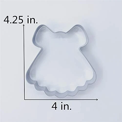 Princess Dress Cookie Cutter - 4 X 4.2 Inches - Stainless Steel 4 Princess Dress Cookie Cutter - 4 X 4.2 Inches - Stainless Steel - Image 4