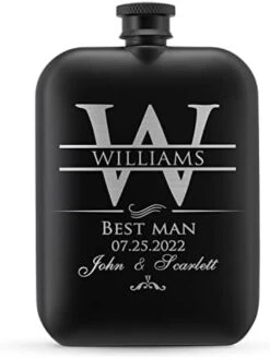 Groomsmen Gifts Set Of 6, Personalized Groomsmen Flask Set W Optional Gift Box - Wedding Favor, Engraved 6oz Stainless Steel Flask, Custom Flask Gift Set, Black #2 19 Groomsmen Gifts Set Of 6, Personalized Groomsmen Flask Set W Optional Gift Box - Wedding Favor, Engraved 6oz Stainless Steel Flask, Custom Flask Gift Set, Black #2 -Peugeot Shop 319xtUJQSnL. AC