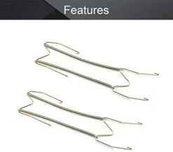 Auniwaig 2Pcs Plate Hangers, 16 Inch Invisible Wall Plate Hangers, W Type Stainless Steel Wire Dish Holders, Decorative Wall Hooks, For Walls Compatible Decorative Plates Golden -Peugeot Shop 31AKbzsAyYL