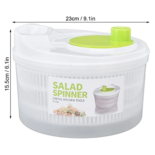 Large 3L Salad Spinner Multifunction Salad Drainer Vegetable Washer With Bowl Vegetable Dryer With Colander Basket For Cooking 2 Large 3L Salad Spinner Multifunction Salad Drainer Vegetable Washer With Bowl Vegetable Dryer With Colander Basket For Cooking - Image 2
