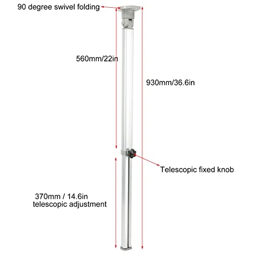 Jopwkuin Folding Table Leg, 560 To 930mm Multi Uses Rugged Structure Rustproof Oxidation Resistant Convenient High Strength Telescopic Desk Leg For Home For RV For Boat 6 Jopwkuin Folding Table Leg, 560 To 930mm Multi Uses Rugged Structure Rustproof Oxidation Resistant Convenient High Strength Telescopic Desk Leg For Home For RV For Boat - Image 6