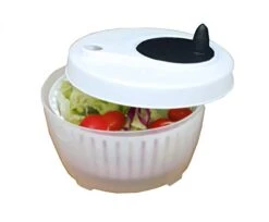XcelSteel Functional, Fruits, Vegetables Mini Salad Spinner, 1.4 Qt, White