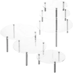 MyGift 6-Piece Set Countertop Round Clear Acrylic Server Dessert & Bakery Display Riser Stands -Peugeot Shop 31BRY9LcRyL. AC