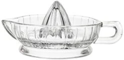 Rus Juicer Reamer With Handle And Pour Spout, Heavyweight Glass