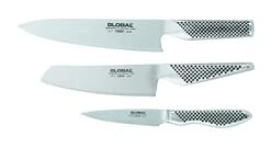 Global 3 Piece Set With Chef's, Vegetable And Paring Knife, 1 Pack, Stainless Steel